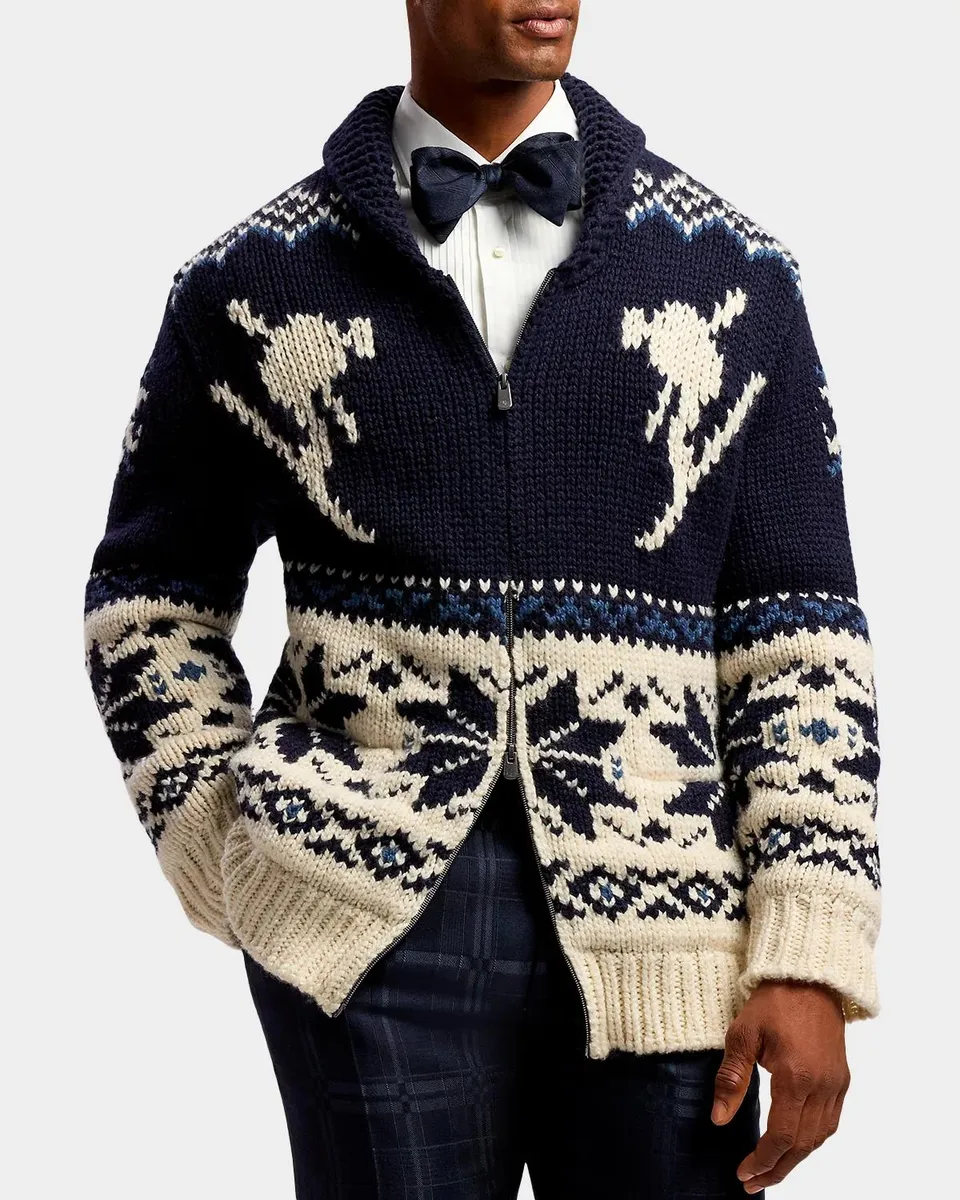 Ralph Lauren Purple Label Men's Wool-Cashmere Shawl Cardigan | Thumbnail 4 Ralph Lauren Purple Label Men's Wool-Cashmere Shawl Cardigan | Thumbnail 4