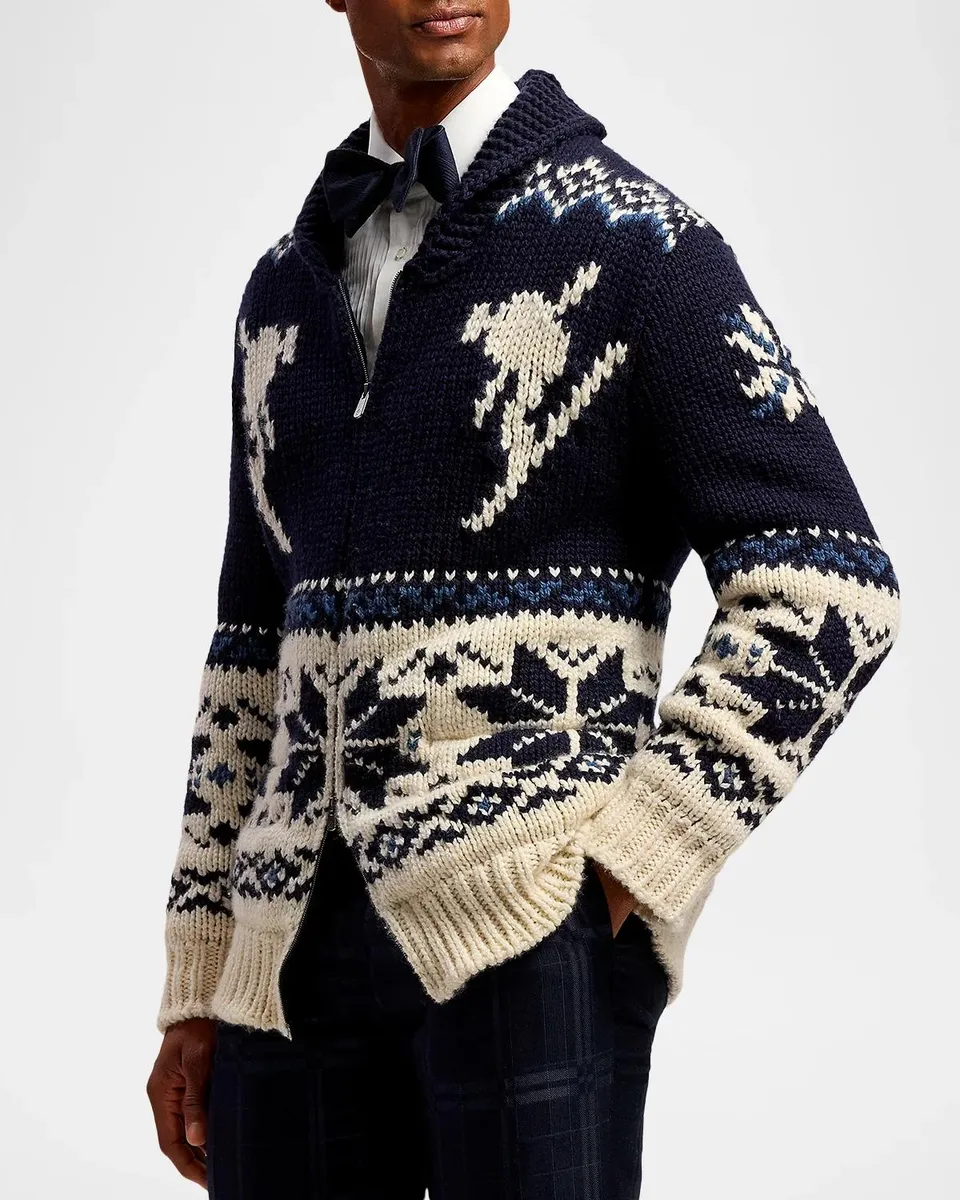 Ralph Lauren Purple Label Men's Wool-Cashmere Shawl Cardigan | Thumbnail 6 Ralph Lauren Purple Label Men's Wool-Cashmere Shawl Cardigan | Thumbnail 6