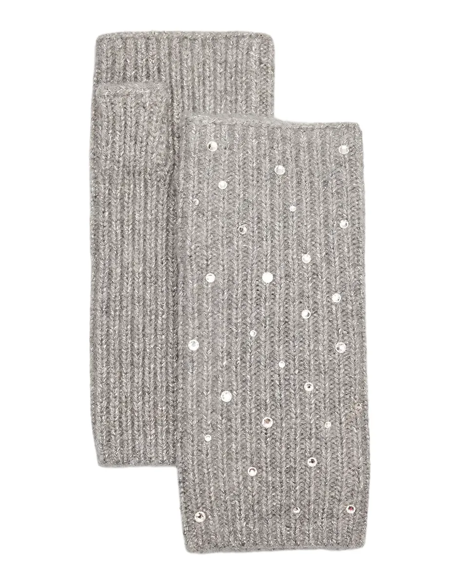 Carolyn Rowan Cashmere Crystal-Embellished Fingerless Gloves | Thumbnail 2 Carolyn Rowan Cashmere Crystal-Embellished Fingerless Gloves | Thumbnail 2