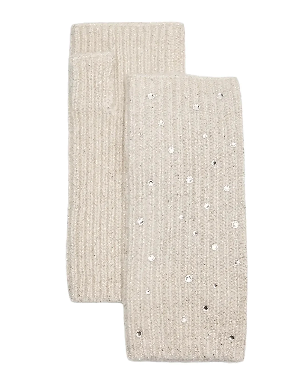 Carolyn Rowan Cashmere Crystal-Embellished Fingerless Gloves