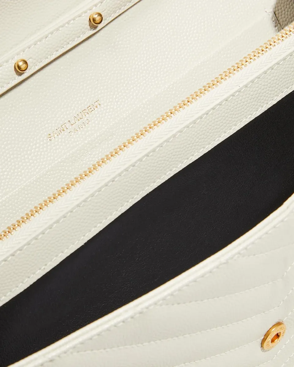 Saint Laurent Logo Quilted Leather Shoulder Bag | Thumbnail 3 Saint Laurent Logo Quilted Leather Shoulder Bag | Thumbnail 3