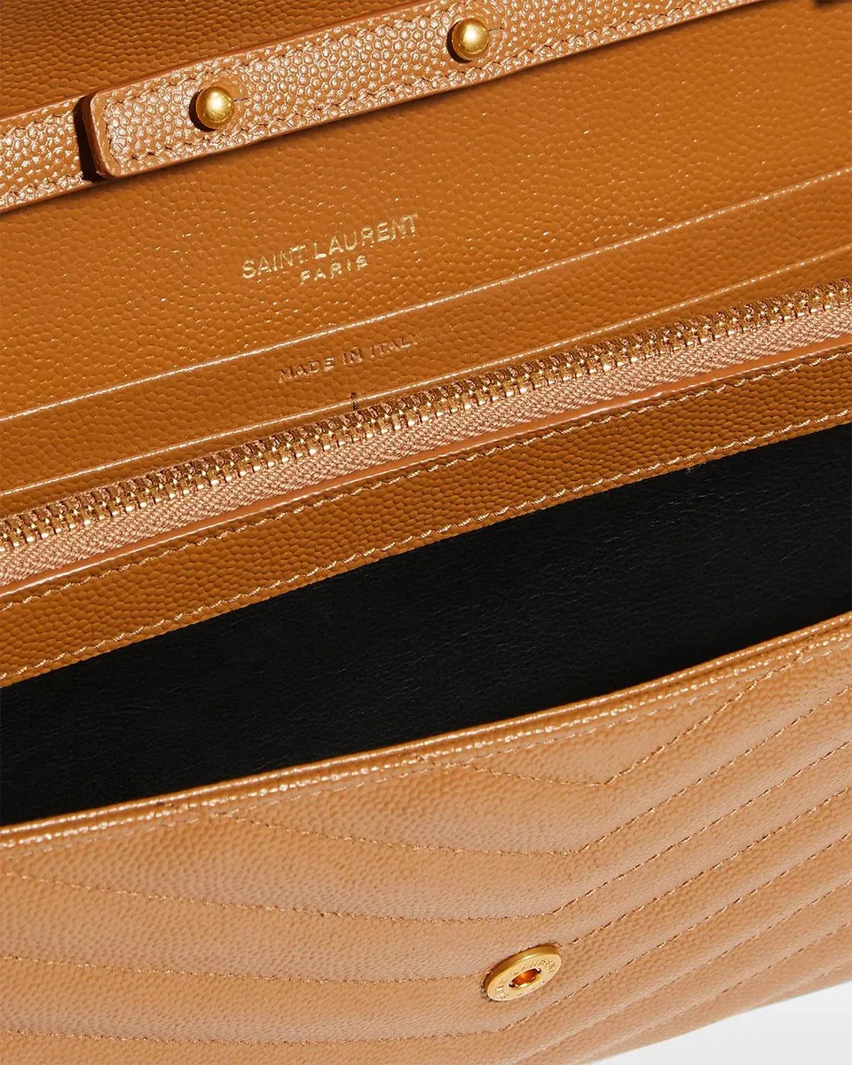 Saint Laurent Logo Quilted Leather Shoulder Bag | Thumbnail 3 Saint Laurent Logo Quilted Leather Shoulder Bag | Thumbnail 3