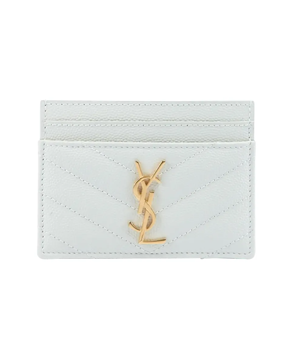 Saint Laurent Grain De Poudre Leather Cassandre Card Case | Thumbnail 2 Saint Laurent Grain De Poudre Leather Cassandre Card Case | Thumbnail 2