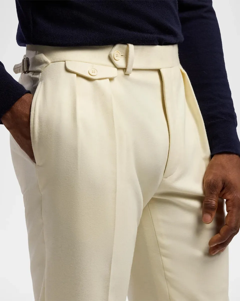 Ralph Lauren Purple Label Men's Gregory Hand-Tailored Wool Trousers | Thumbnail 5 Ralph Lauren Purple Label Men's Gregory Hand-Tailored Wool Trousers | Thumbnail 5