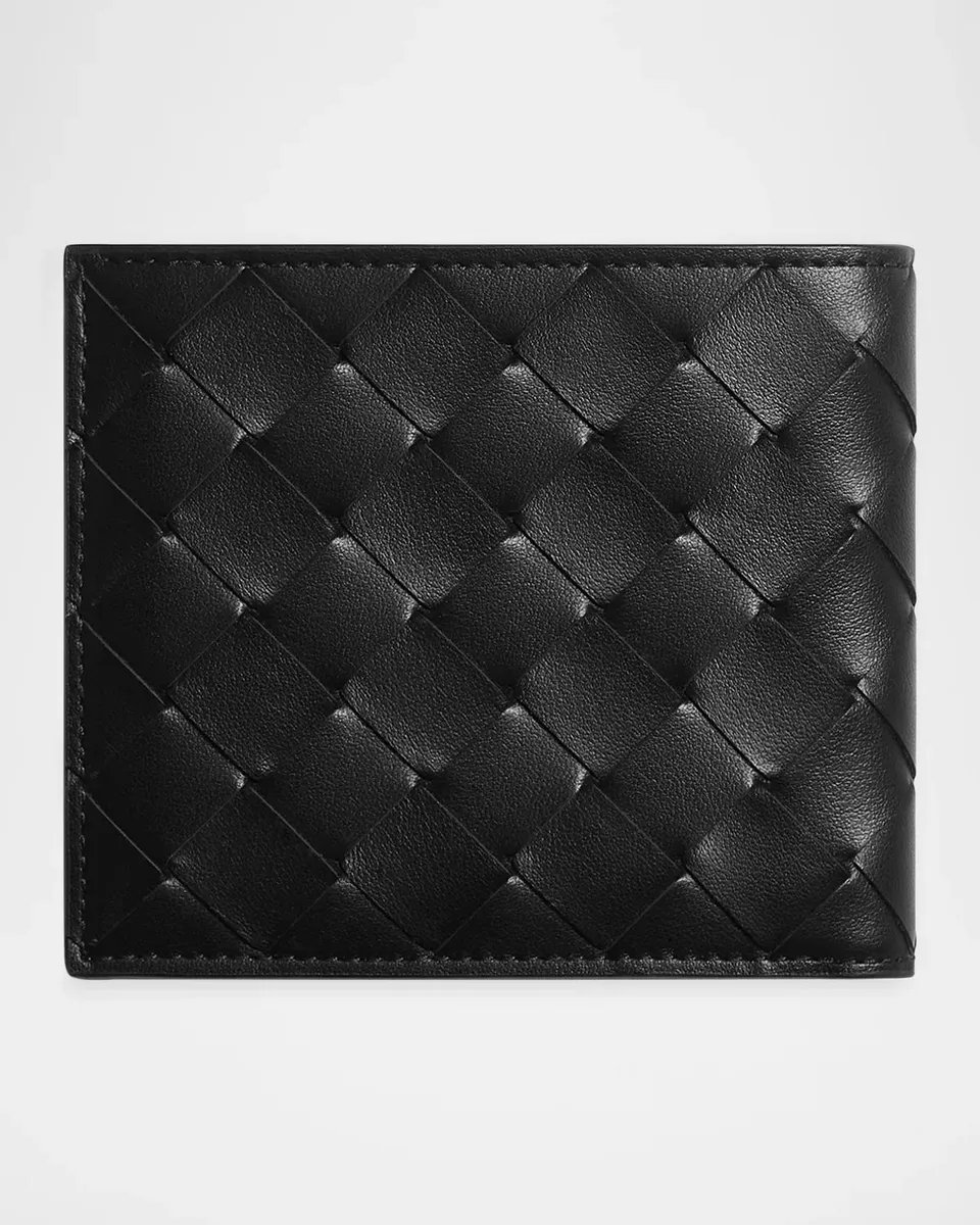 Bottega Veneta Men's Intrecciato Leather Colorblock Bifold Wallet | Thumbnail 3