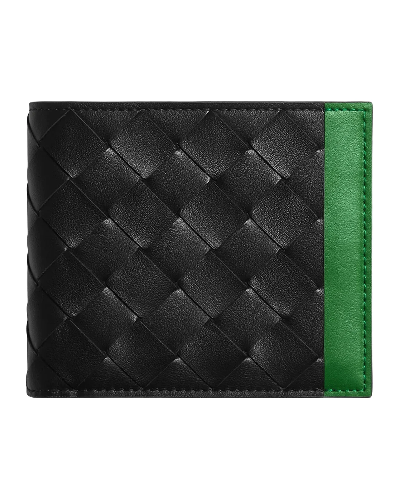Bottega Veneta Men's Intrecciato Leather Colorblock Bifold Wallet