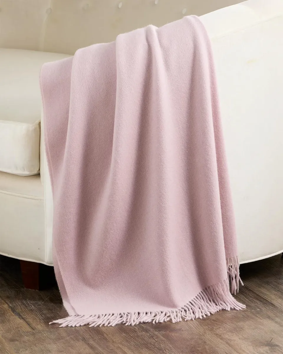 Sofia Cashmere Fringed Cashmere Throw Blanket, 56" x 72" | Thumbnail 2