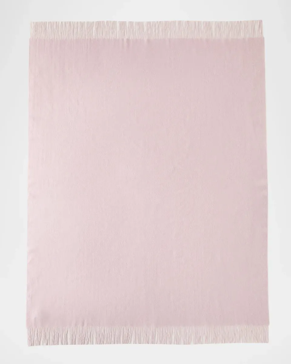 Sofia Cashmere Fringed Cashmere Throw Blanket, 56" x 72" | Thumbnail 3
