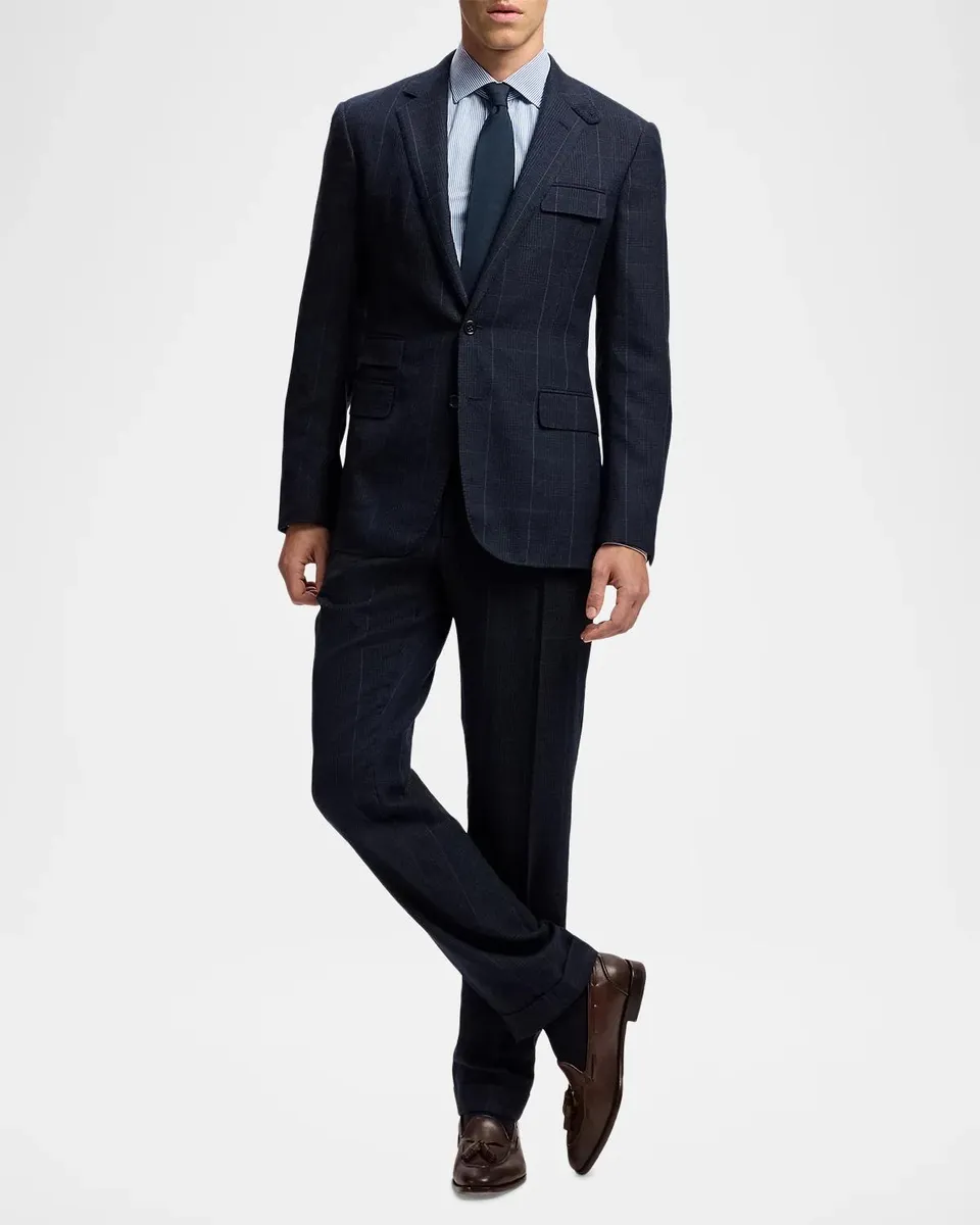Ralph Lauren Purple Label Men's Gregory Hand-Tailored Cashmere Pleated Trousers | Thumbnail 2 Ralph Lauren Purple Label Men's Gregory Hand-Tailored Cashmere Pleated Trousers | Thumbnail 2