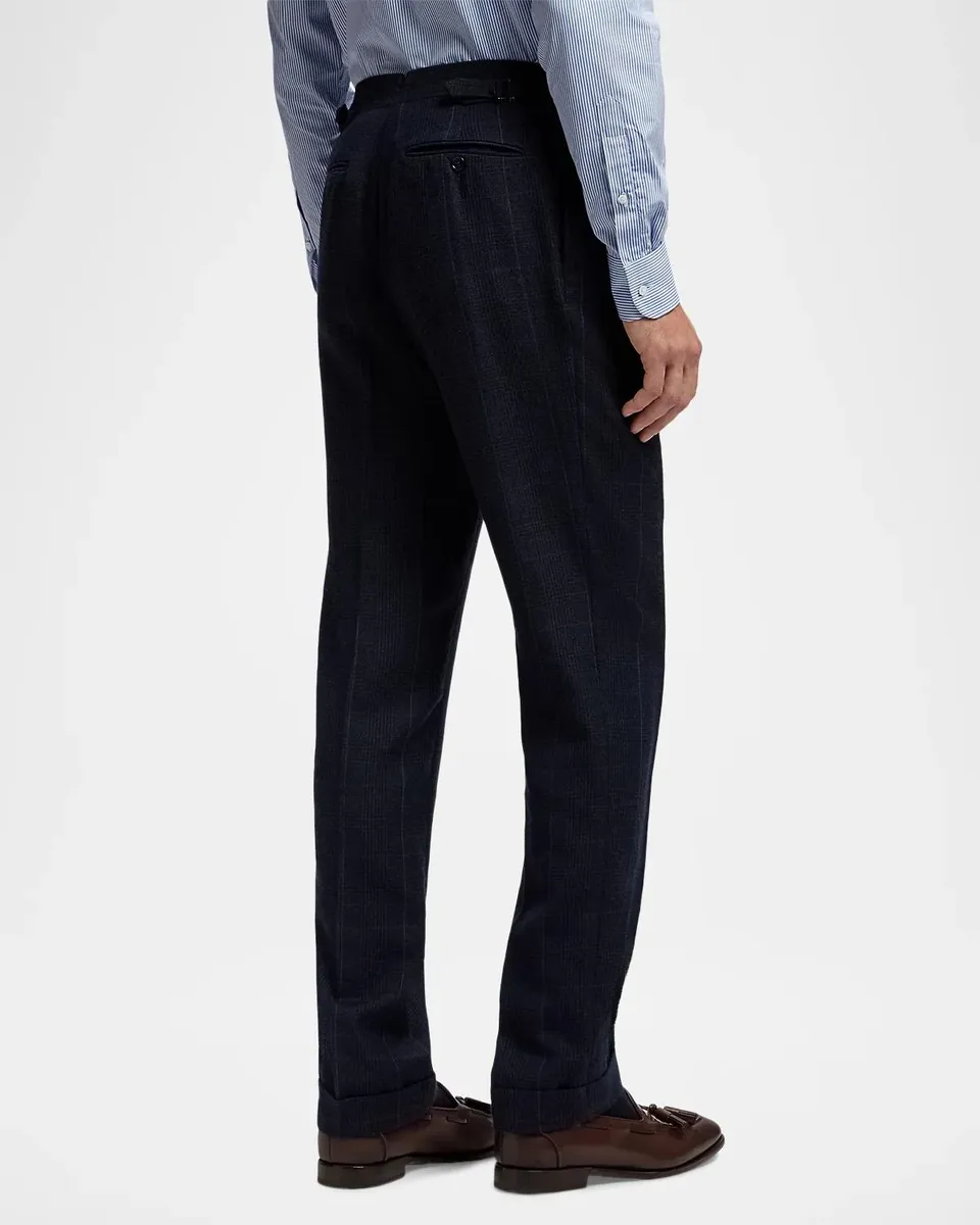 Ralph Lauren Purple Label Men's Gregory Hand-Tailored Cashmere Pleated Trousers | Thumbnail 3 Ralph Lauren Purple Label Men's Gregory Hand-Tailored Cashmere Pleated Trousers | Thumbnail 3