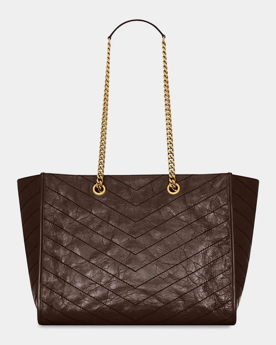 Saint Laurent Niki YSL Chevron Quilted Shopping Tote Bag | Thumbnail 3 Saint Laurent Niki YSL Chevron Quilted Shopping Tote Bag | Thumbnail 3