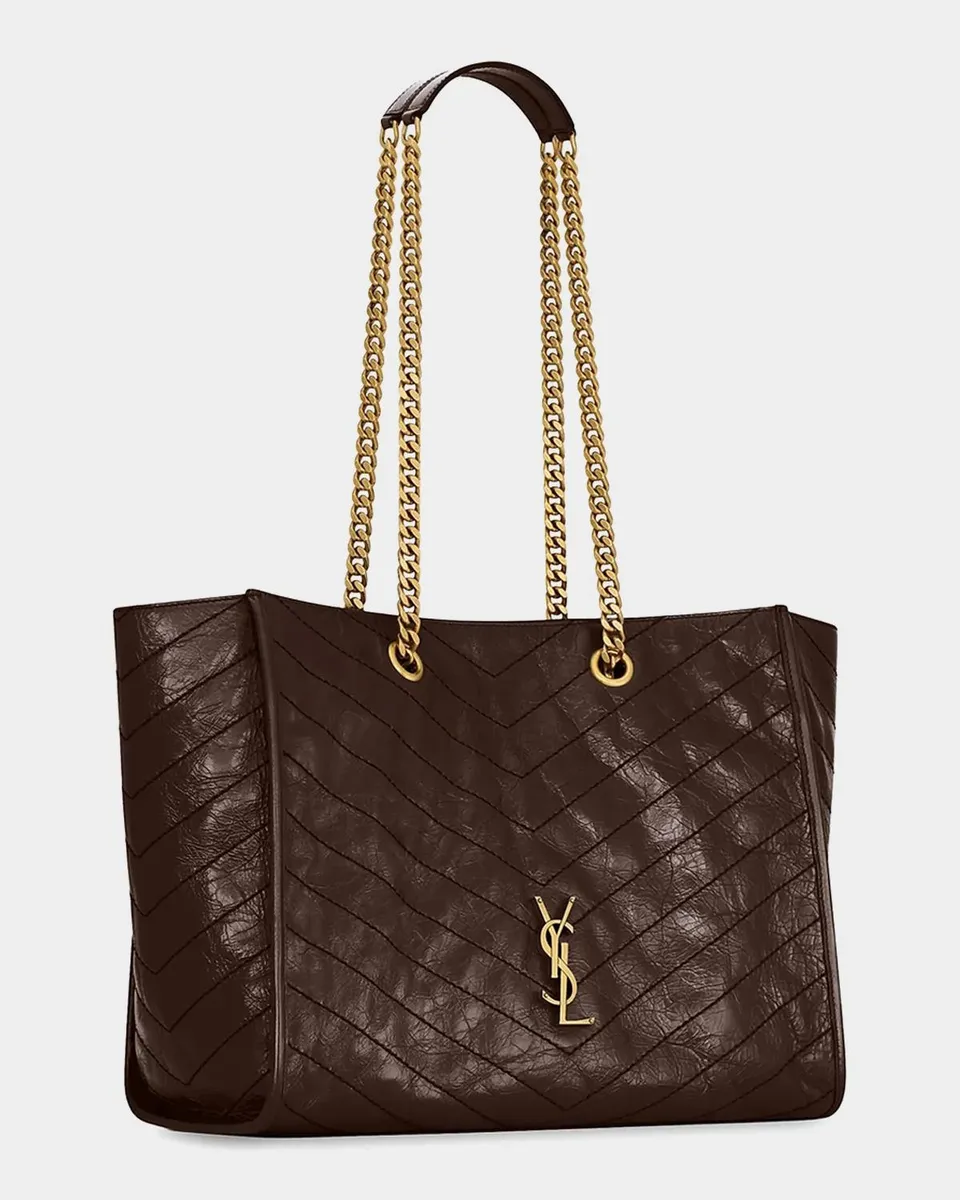 Saint Laurent Niki YSL Chevron Quilted Shopping Tote Bag | Thumbnail 6 Saint Laurent Niki YSL Chevron Quilted Shopping Tote Bag | Thumbnail 6