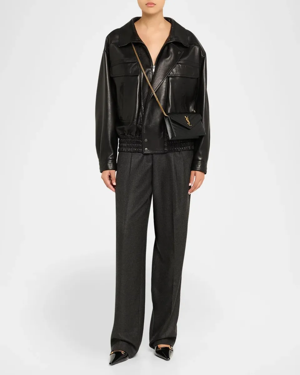 Saint Laurent Cassandre Quilted Chevron Leather Shoulder Bag | Thumbnail 5 Saint Laurent Cassandre Quilted Chevron Leather Shoulder Bag | Thumbnail 5