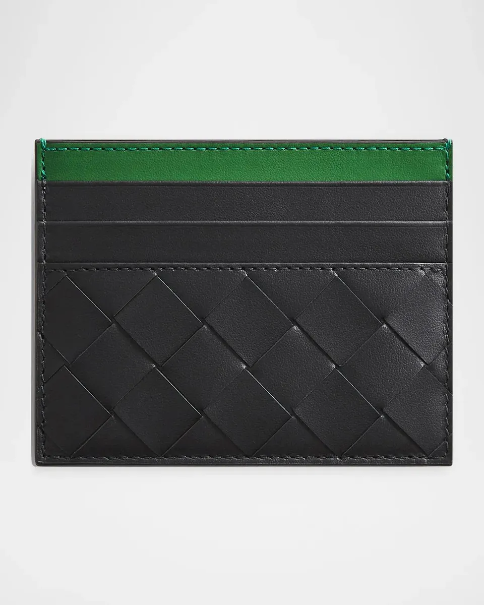 Bottega Veneta Men's Colorblock Leather Card Holder | Thumbnail 2 Bottega Veneta Men's Colorblock Leather Card Holder | Thumbnail 2