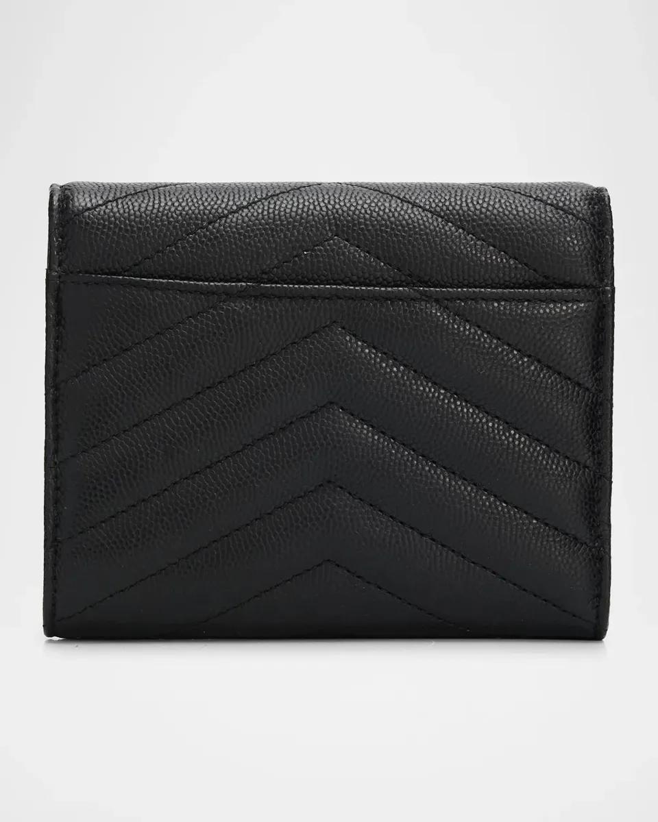 Saint Laurent YSL Trifold Grain Leather Wallet | Thumbnail 3