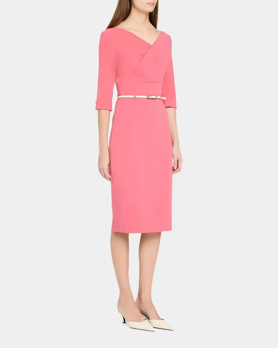 BLACK HALO Jackie 3/4-Sleeve Belted Dress | Thumbnail 4 BLACK HALO Jackie 3/4-Sleeve Belted Dress | Thumbnail 4