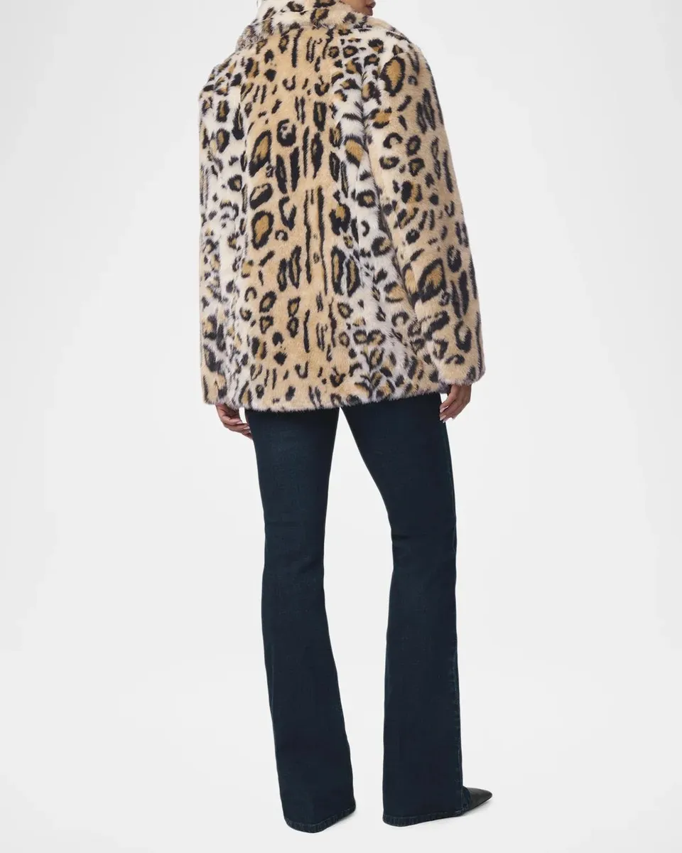 Joe's Jeans The Leopard Double-Breasted Faux-Fur Coat | Thumbnail 3 Joe's Jeans The Leopard Double-Breasted Faux-Fur Coat | Thumbnail 3