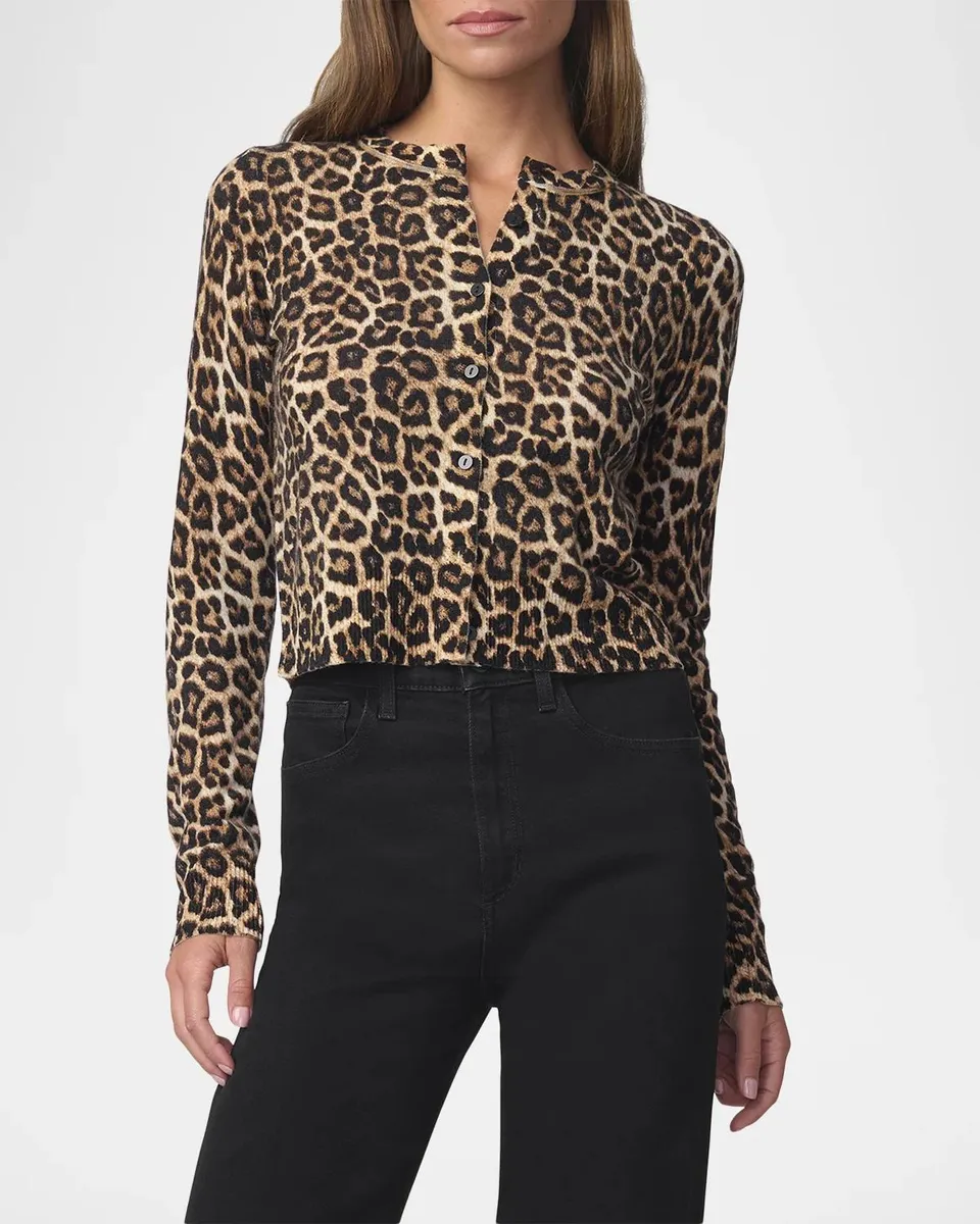 Joe's Jeans The Leopard Dani Wool-Cashmere Cardigan | Thumbnail 4