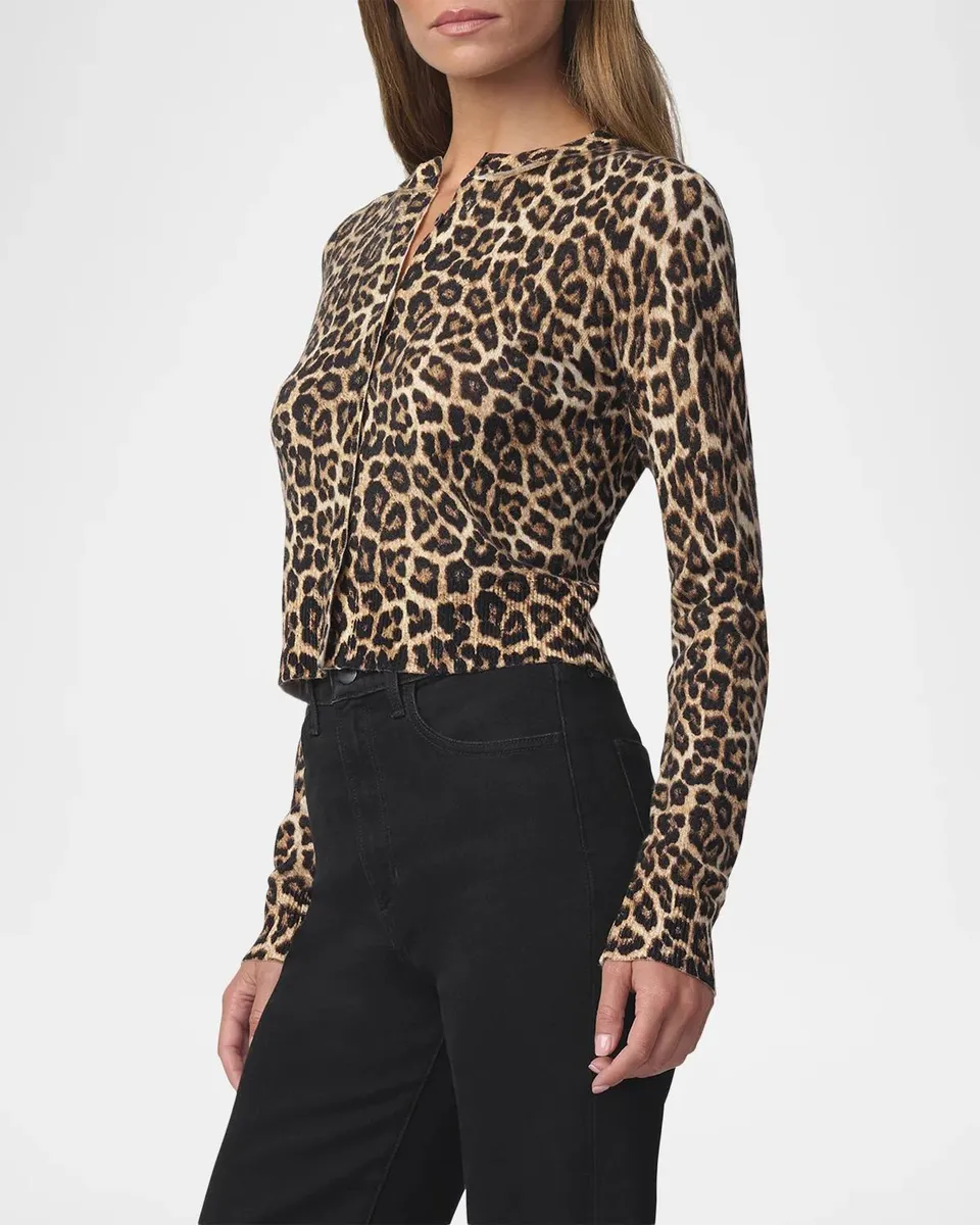 Joe's Jeans The Leopard Dani Wool-Cashmere Cardigan | Thumbnail 6