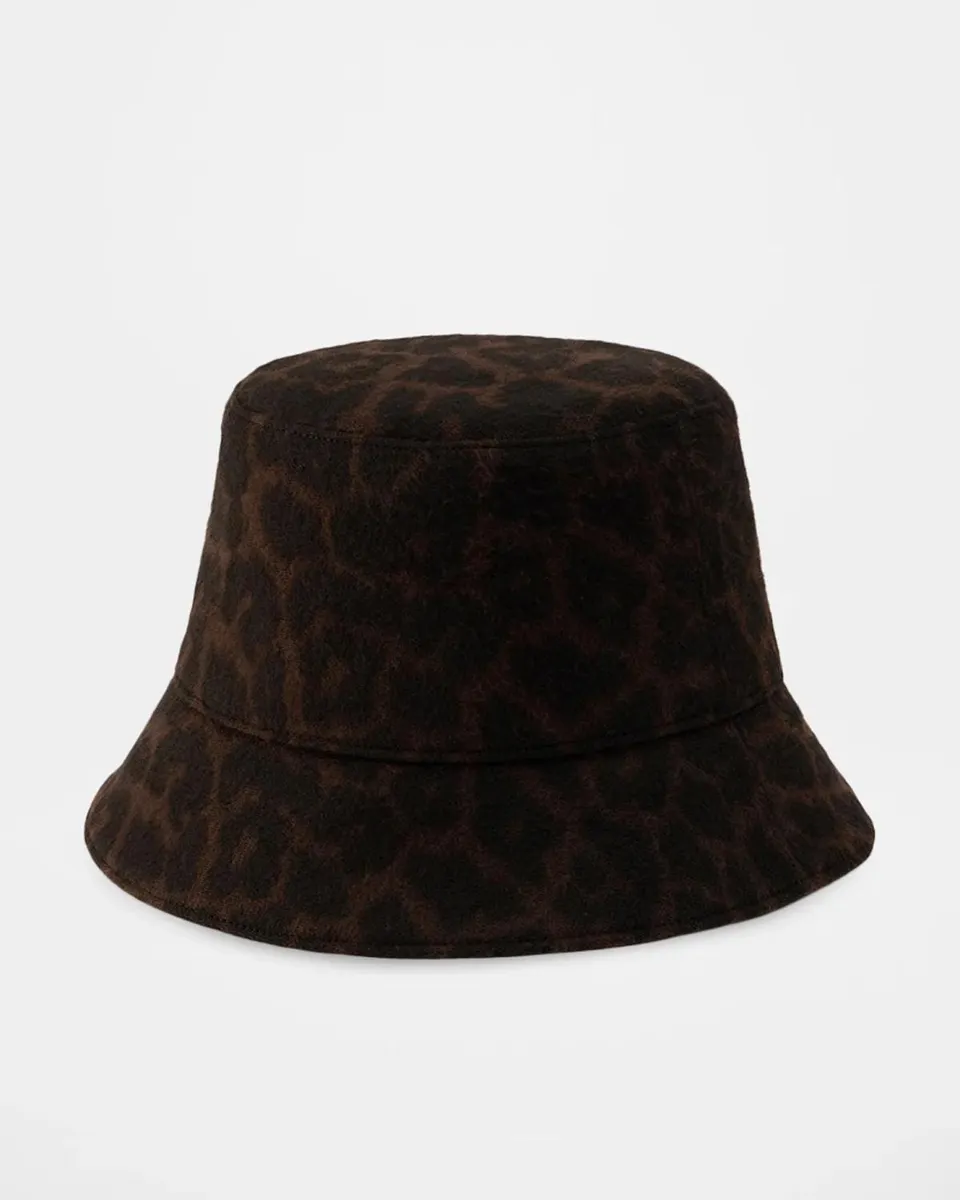 Helen Kaminski Cyrus Wool-Blend Leopard Jacquard Bucket Hat | Thumbnail 3 Helen Kaminski Cyrus Wool-Blend Leopard Jacquard Bucket Hat | Thumbnail 3