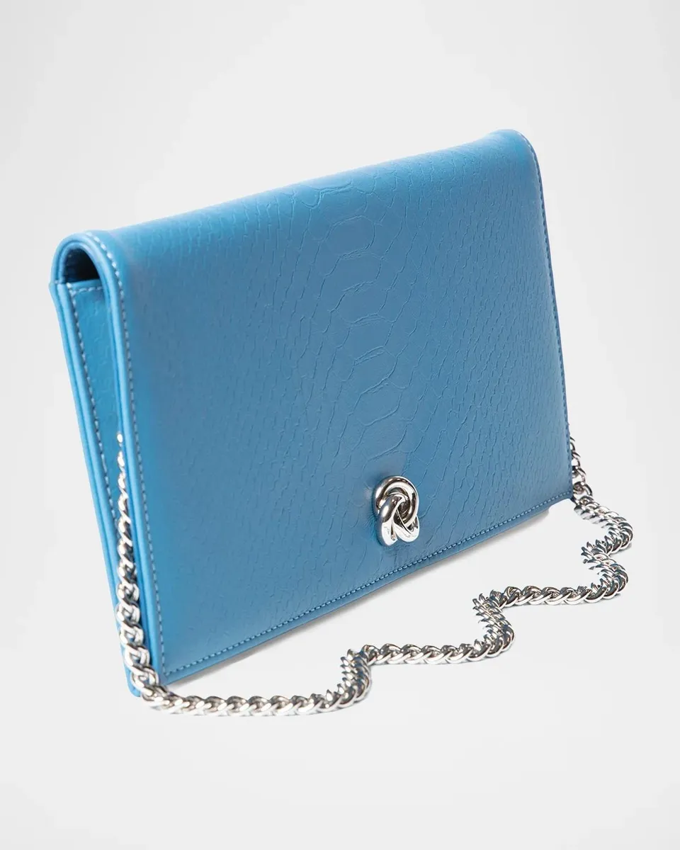 MICHELLE WILHITE Eloise Snakeskin-Embossed Leather Clutch Bag | Thumbnail 2 MICHELLE WILHITE Eloise Snakeskin-Embossed Leather Clutch Bag | Thumbnail 2