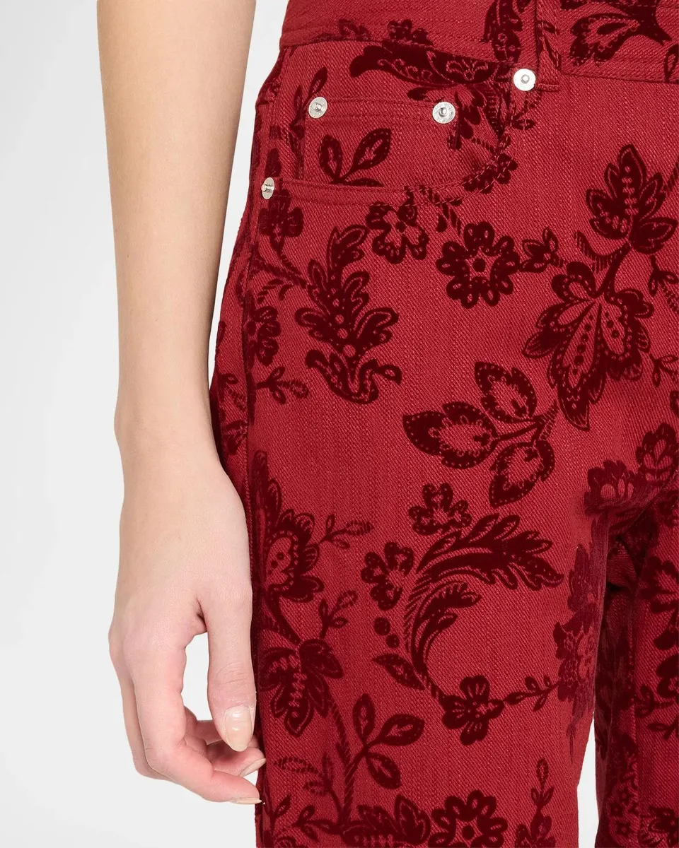 Cinq à Sept Paisley Flocked Damask Bootcut Pants | Thumbnail 5 Cinq à Sept Paisley Flocked Damask Bootcut Pants | Thumbnail 5
