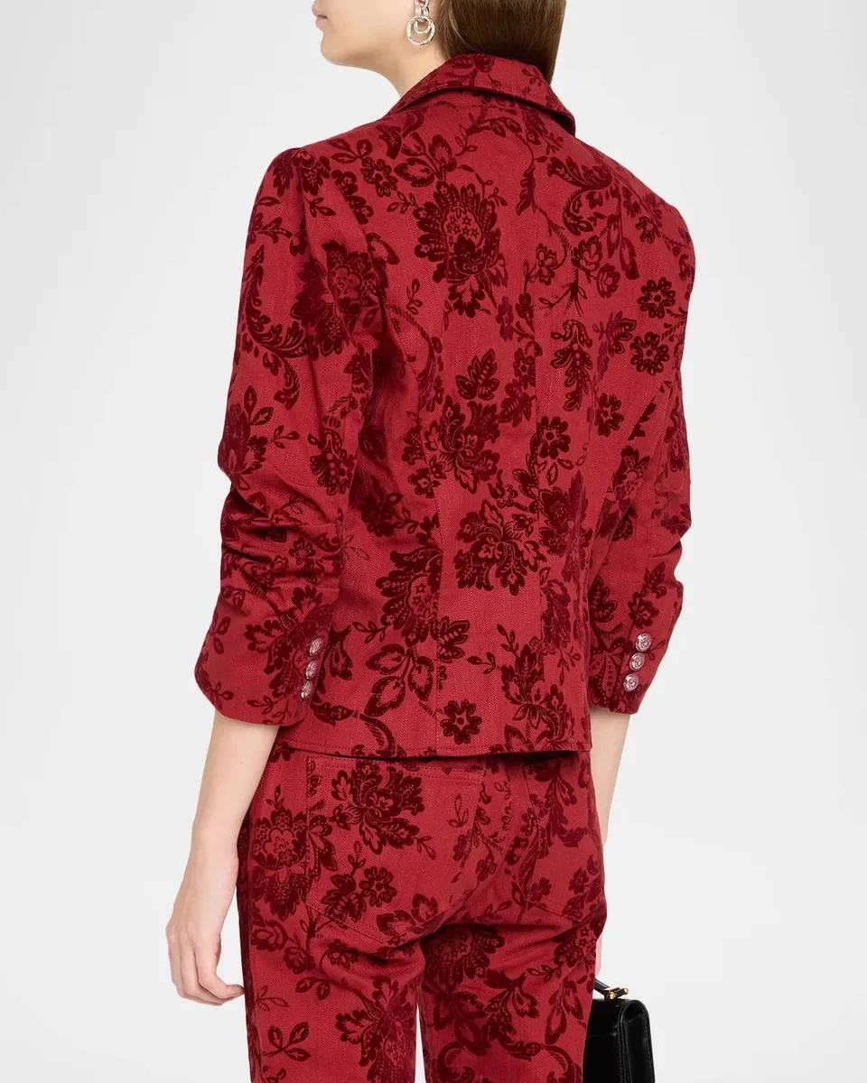 Cinq à Sept Paisley Flocked Damask Blazer | Thumbnail 3