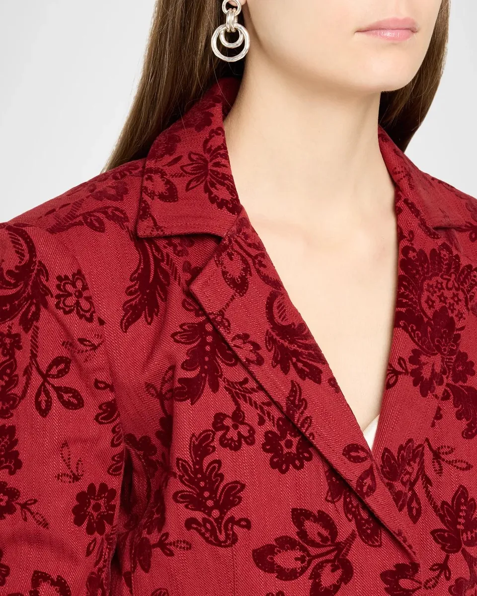 Cinq à Sept Paisley Flocked Damask Blazer | Thumbnail 5