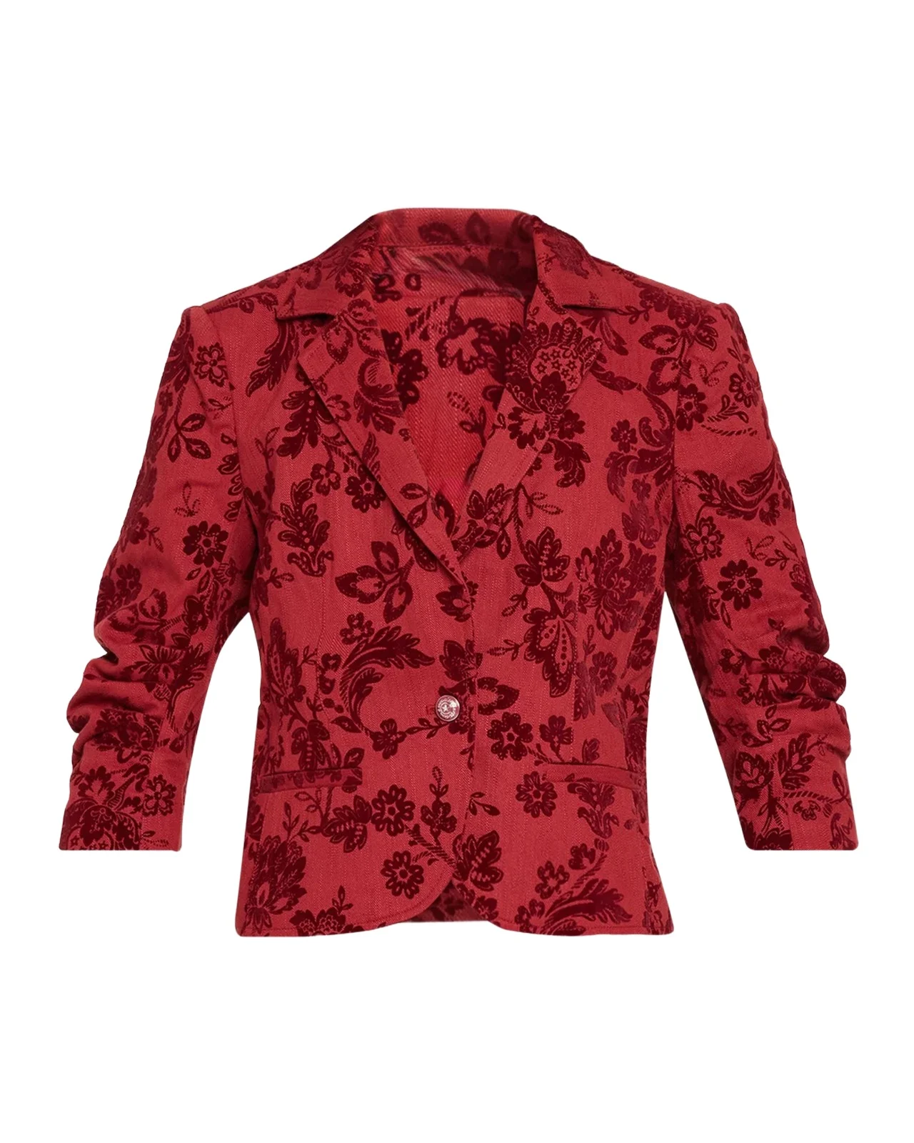 Cinq à Sept Paisley Flocked Damask Blazer