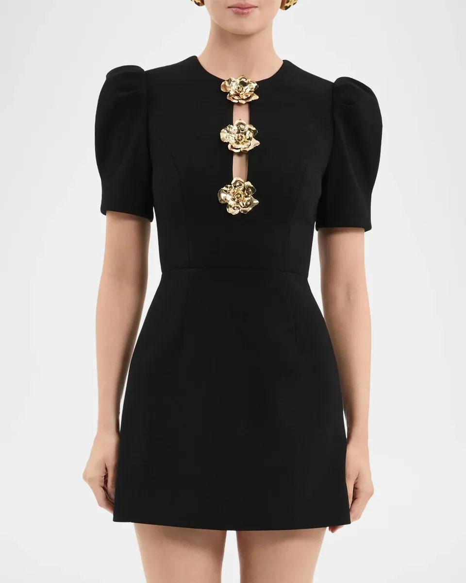 Rebecca Vallance Highclere Floral-Embellished Cutout Mini Dress | Thumbnail 4