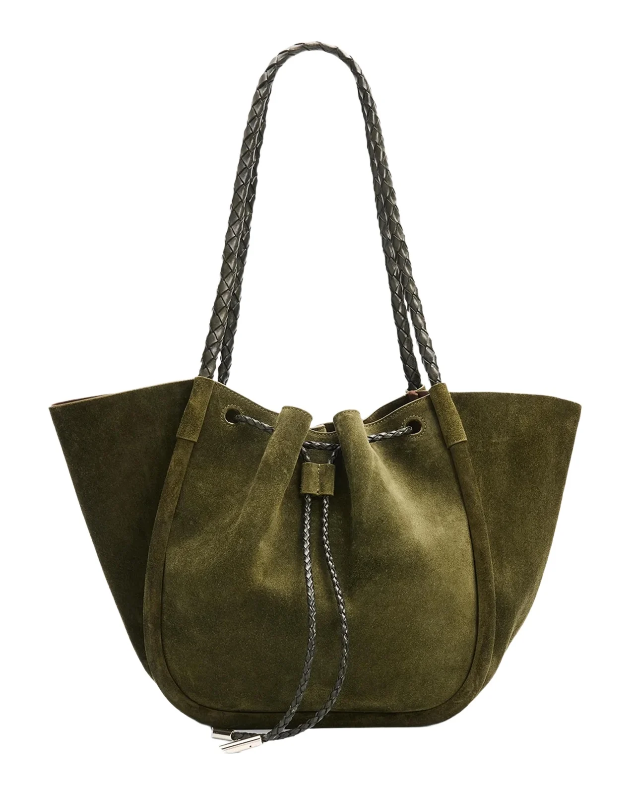 Proenza Schouler Large Ruched Suede Tote Bag