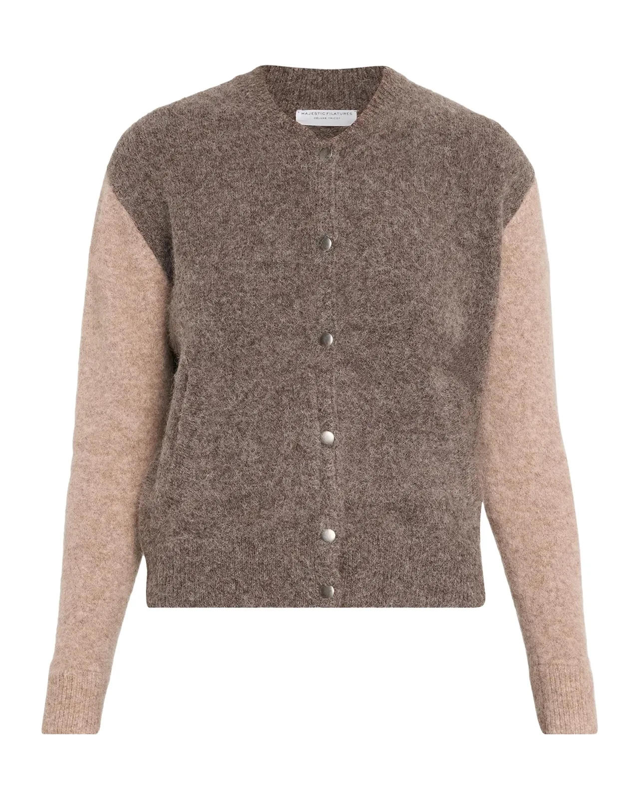 MAJESTIC FILATURES Colorblock Ultra Soft Alpaca-Blend Jacket