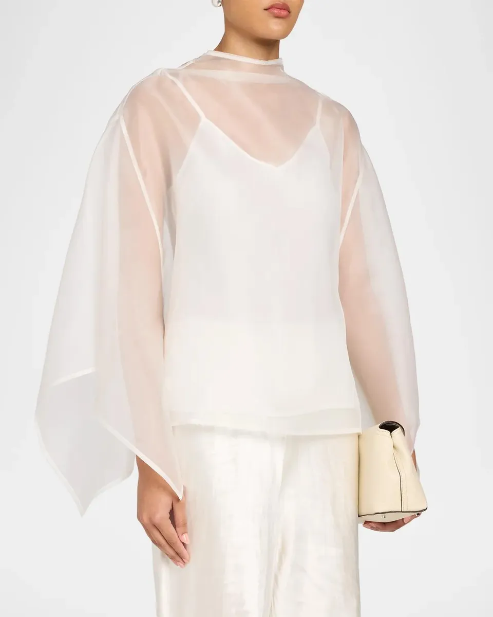 Staud Fia Silk Poncho Top | Thumbnail 4 Staud Fia Silk Poncho Top | Thumbnail 4