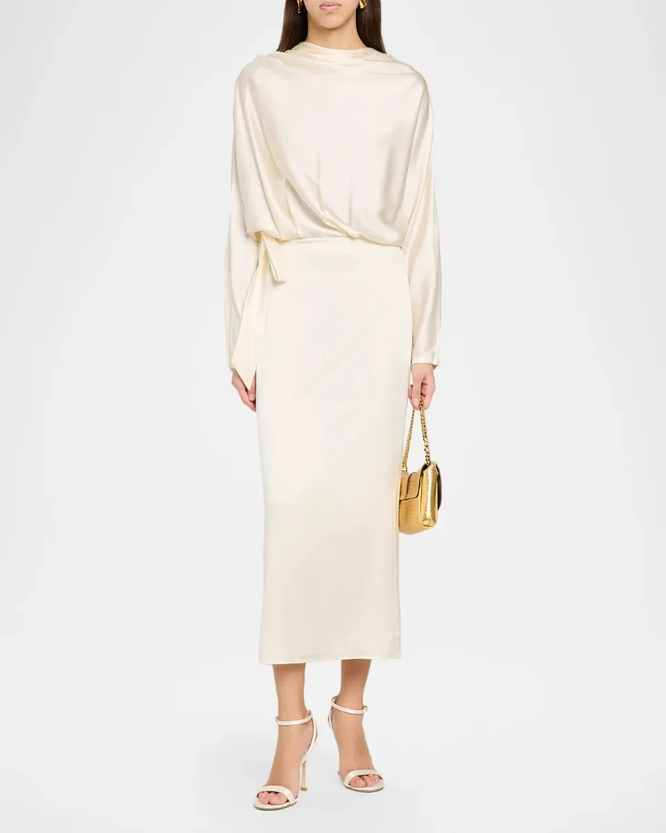 Staud Phoebe Stretch Silk Maxi Dress | Thumbnail 2 Staud Phoebe Stretch Silk Maxi Dress | Thumbnail 2