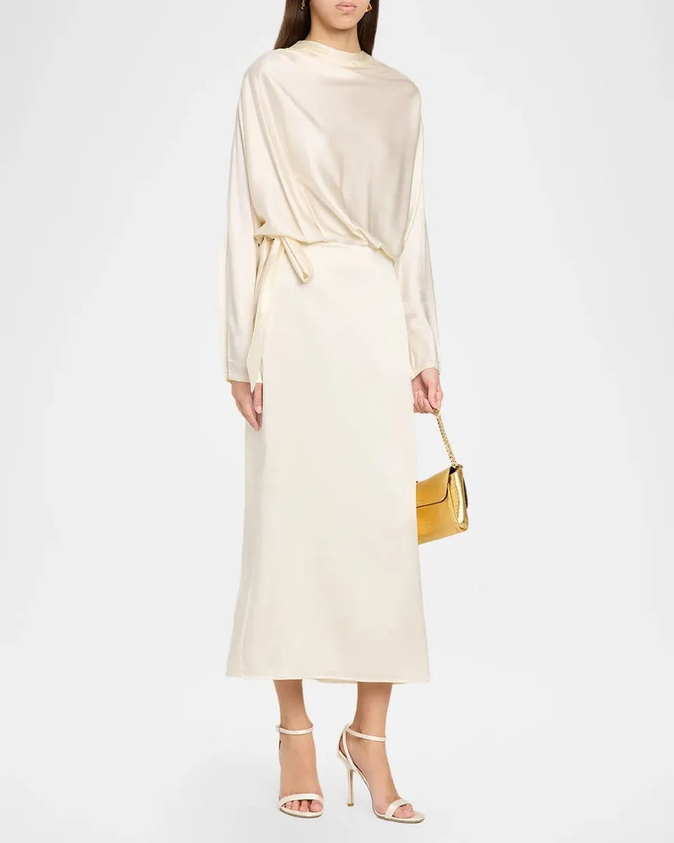 Staud Phoebe Stretch Silk Maxi Dress | Thumbnail 4 Staud Phoebe Stretch Silk Maxi Dress | Thumbnail 4