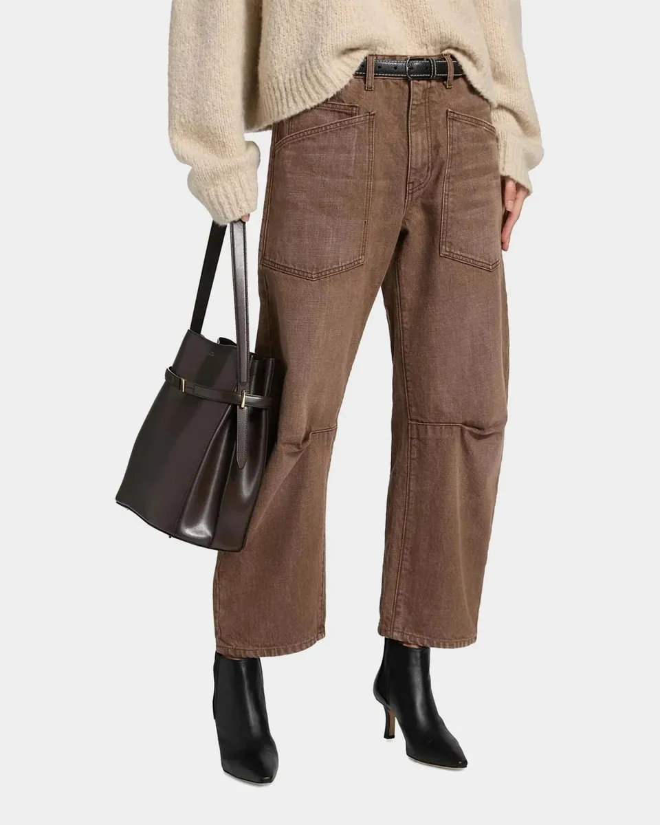 Nili Lotan Shon Barrel-Leg Ankle Jeans | Thumbnail 4