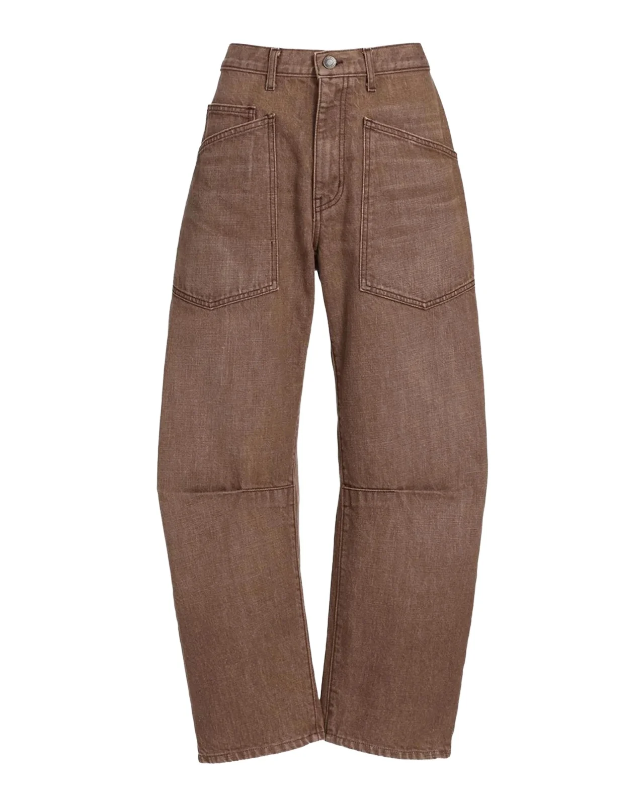 Shon Barrel-Leg Ankle Jeans