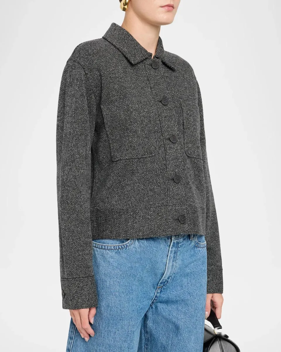 Vince Boxy Marled Jacket | Thumbnail 4 Vince Boxy Marled Jacket | Thumbnail 4