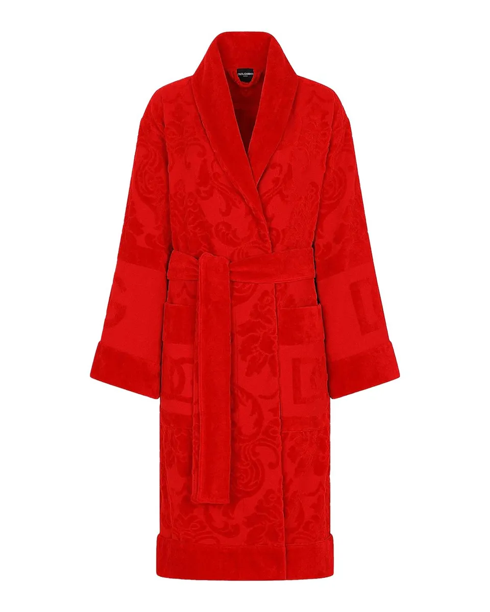 Dolce & Gabbana DG Logo Jacquard Bathrobe | Thumbnail 3 Dolce & Gabbana DG Logo Jacquard Bathrobe | Thumbnail 3