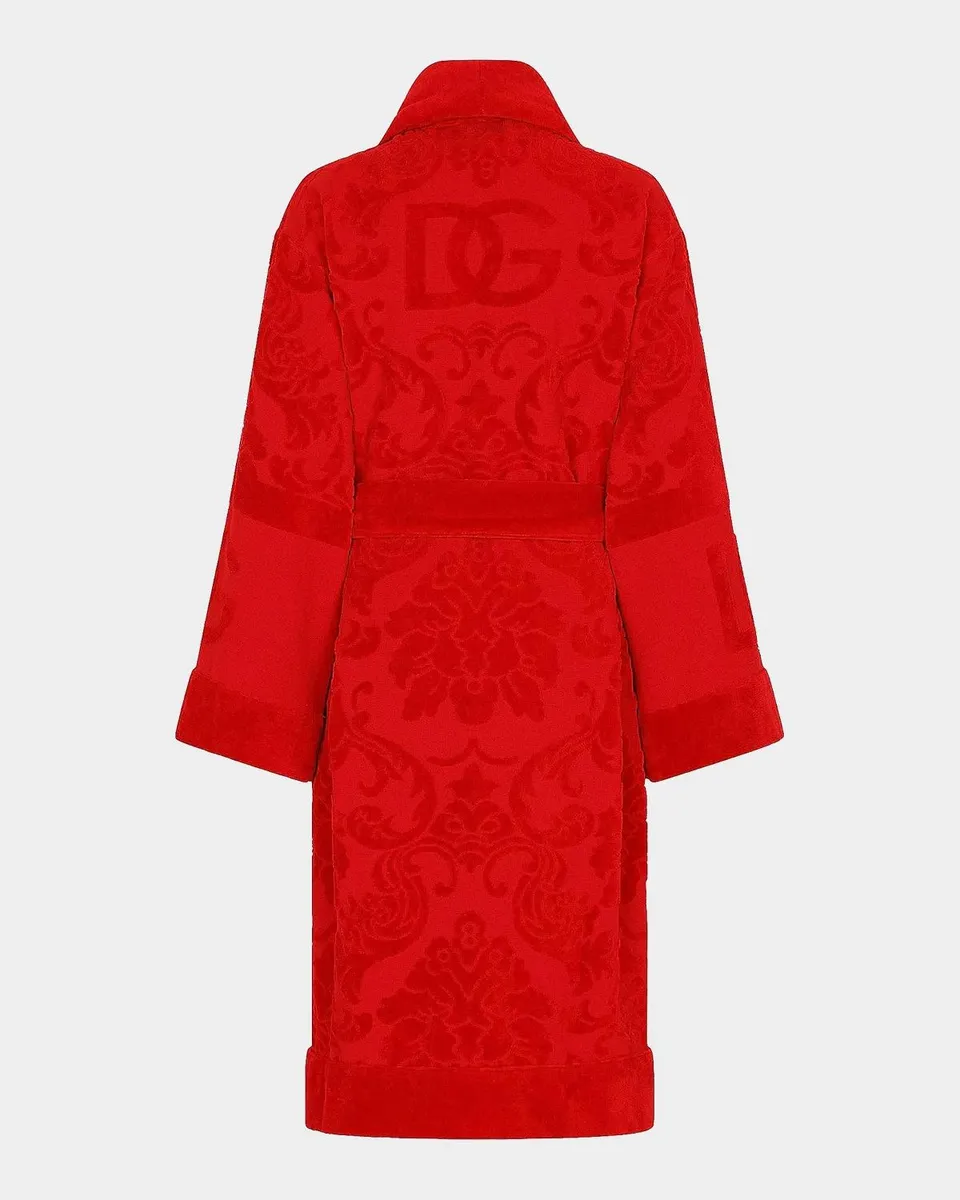 Dolce & Gabbana DG Logo Jacquard Bathrobe | Thumbnail 4 Dolce & Gabbana DG Logo Jacquard Bathrobe | Thumbnail 4