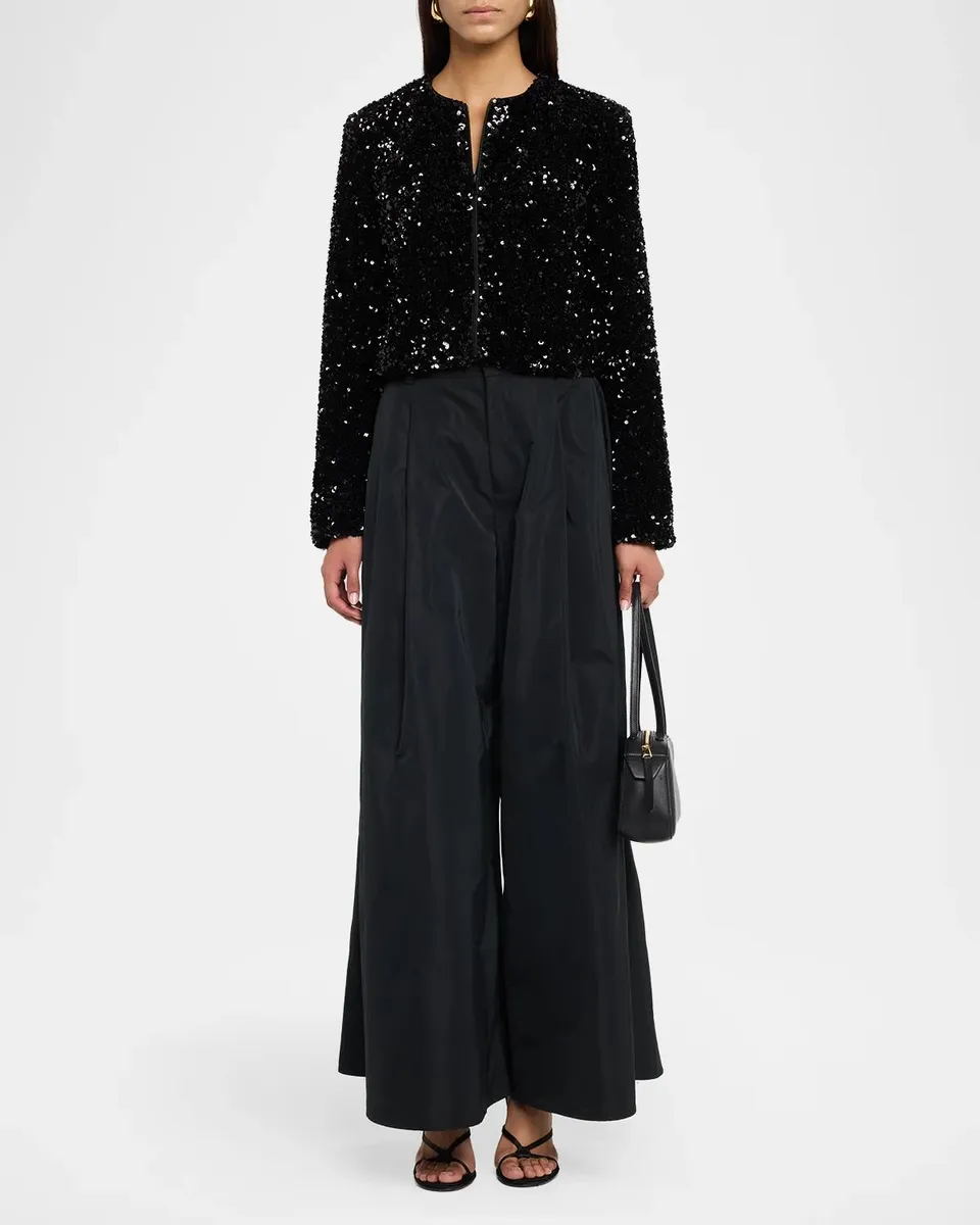 Vince Sequined Collarless Jacket | Thumbnail 2 Vince Sequined Collarless Jacket | Thumbnail 2