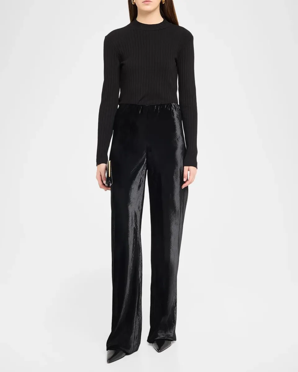 Vince Colette High-Rise Bias Velvet Pants | Thumbnail 2