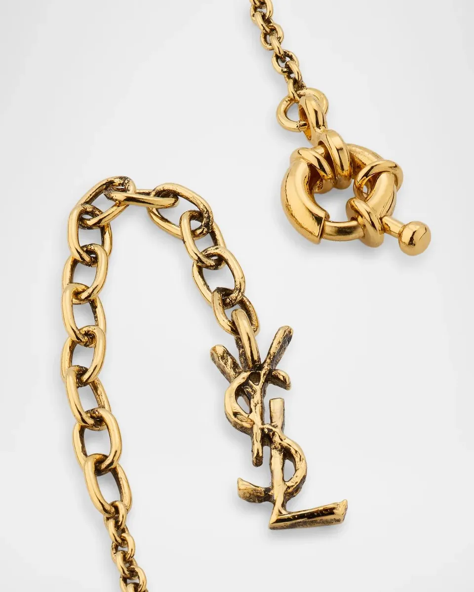 Saint Laurent YSL Cassandre Heart Necklace | Thumbnail 4 Saint Laurent YSL Cassandre Heart Necklace | Thumbnail 4