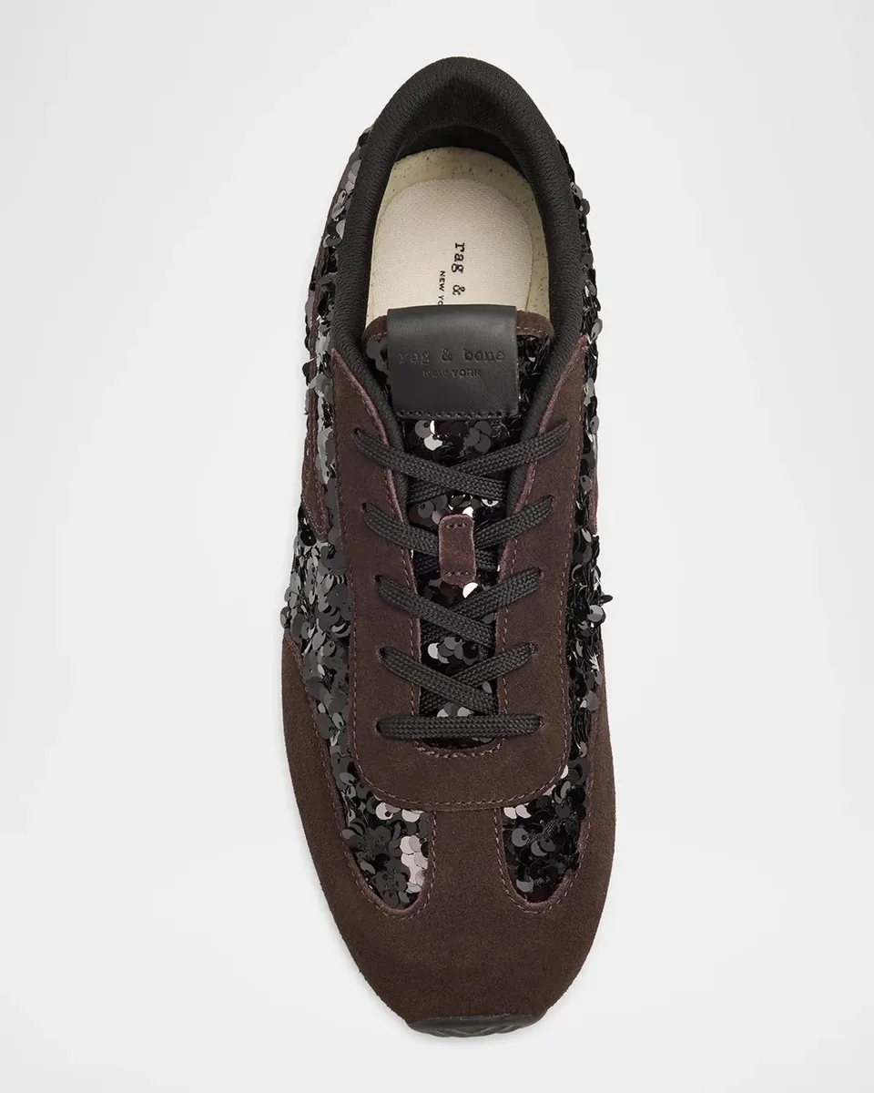 rag & bone Sequined Suede Retro Runner Sneakers | Thumbnail 4 rag & bone Sequined Suede Retro Runner Sneakers | Thumbnail 4