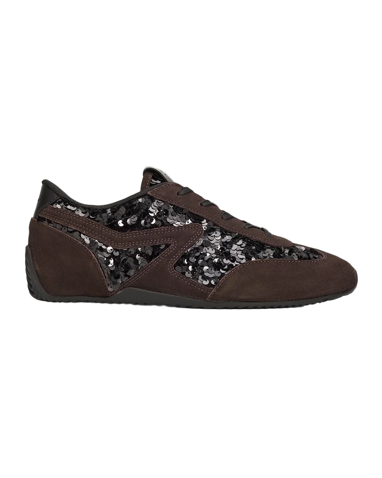 Sequined Suede Retro Runner Sneakers