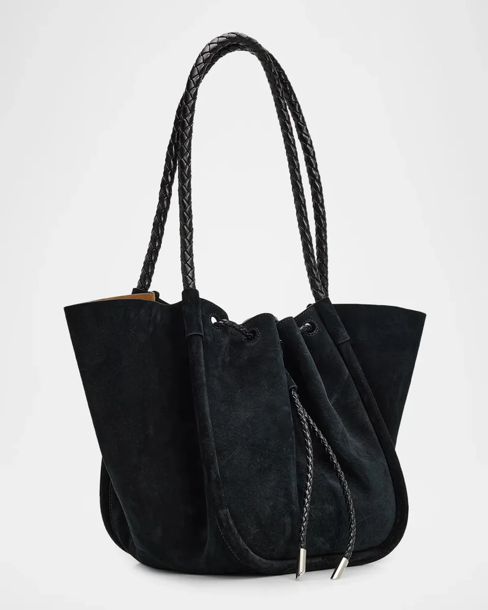 Proenza Schouler Large Ruched Suede Tote Bag | Thumbnail 2 Proenza Schouler Large Ruched Suede Tote Bag | Thumbnail 2