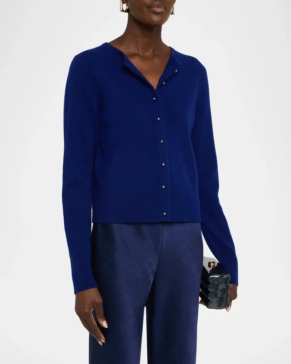 Vince Pearly Drop Button-Front Cardigan | Thumbnail 4 Vince Pearly Drop Button-Front Cardigan | Thumbnail 4