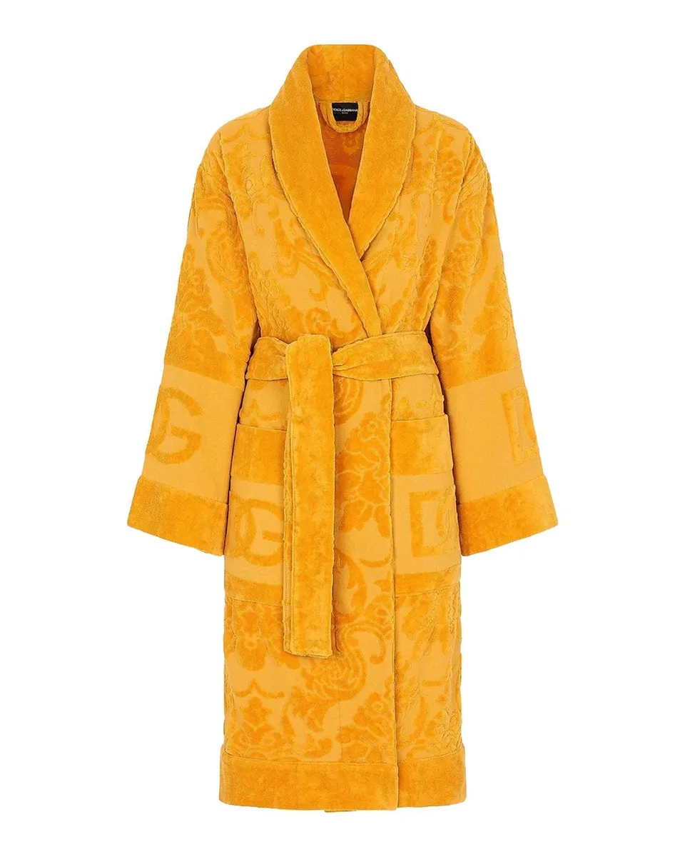 Dolce & Gabbana DG Logo Jacquard Bathrobe | Thumbnail 3 Dolce & Gabbana DG Logo Jacquard Bathrobe | Thumbnail 3