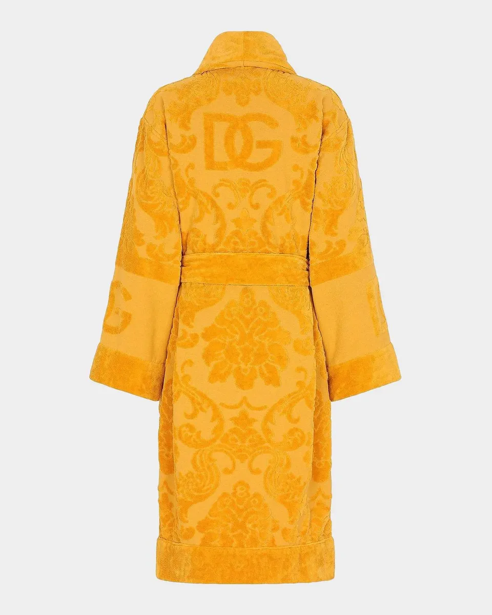 Dolce & Gabbana DG Logo Jacquard Bathrobe | Thumbnail 4 Dolce & Gabbana DG Logo Jacquard Bathrobe | Thumbnail 4