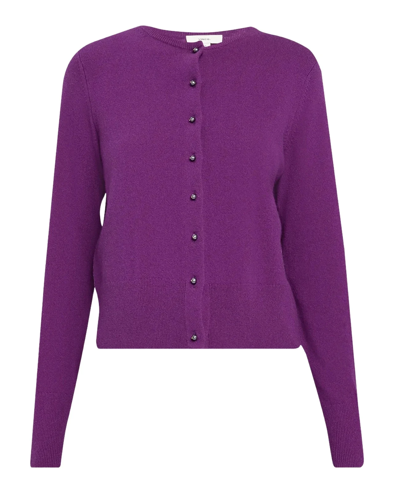 Vince Pearly Drop Button-Front Cardigan